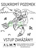 Plastová cedulka "Soukromý pozemek"