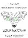 Plastová cedulka "Ve stádě je beran""