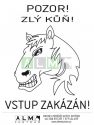 Plastová cedulka "Zlý kůň"