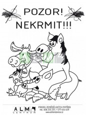 Plastová cedulka "Pozor - NEKRMIT"