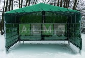 Přístřešek komplet s boční protiprůvanovou sítí