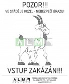 Plastová cedulka "Kozel" - A