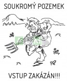 Informativní cedulka - SOUKROMÝ POZEMEK